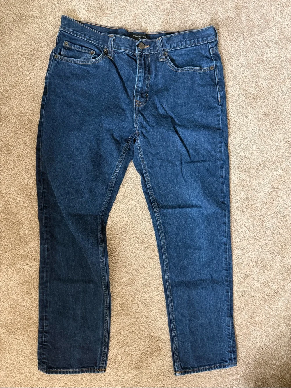 Banana Republic Men's Relaxed Dark Blue Jeans